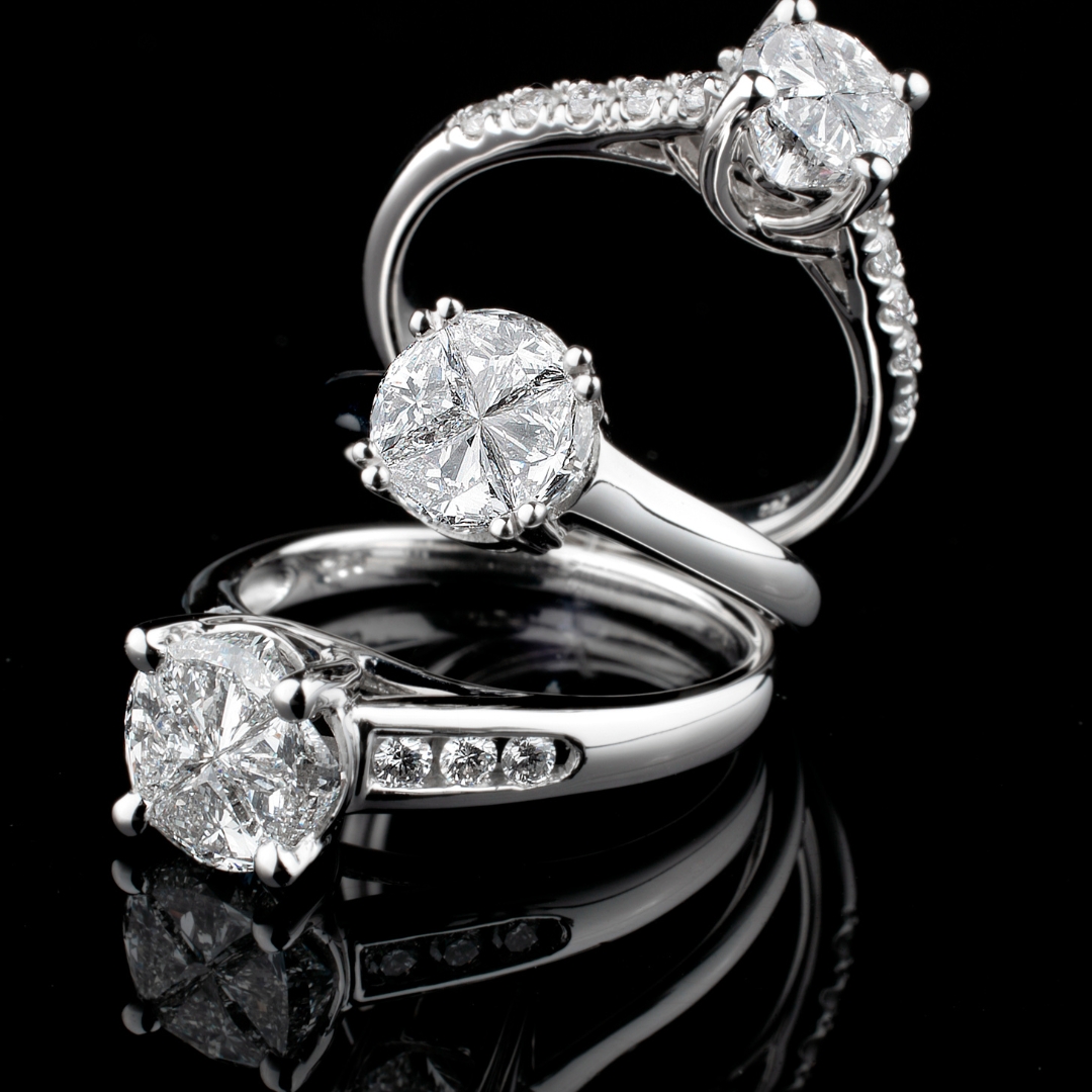 Adori Millennium Classic Solitaire Diamond Ring Cluster Solitaire Diamond Ring And Halo Diamond Ring.